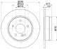 Диск гальмівний зад. Mercedes C (C204), C T-Model (S204), C (W204) 1.6-2.2D 01.07- Hella pagid 8DD 355 114-181 (фото 4)