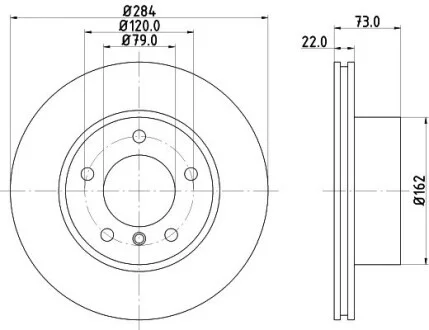 Диск тормозной перед. вентилируемый BMW 1(F20) "1,4-1,6 "F "10 Hella pagid 8DD 355 118-031
