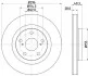 Диск тормозной перед. Toyota RAV4 III 1.8 / 2.0 / 2.2D 06- / Auris / Prius Plus Hella pagid 8DD 355 118-561 (фото 1)