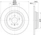 Диск тормозной зад. DB ML166 Hella pagid 8DD 355 122-861 (фото 4)