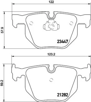 Тормозные колодки дисковые задние Bmw 7 E65 02- HELLA 8DB 355 009-331