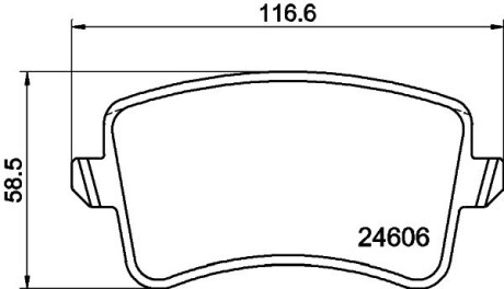 Гальмівні колодки HELLA 8DB355025391