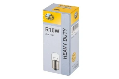 Лампа розжарювання R10W 24V 11W BA15s HELLA 8GA002071251