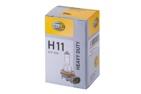 Автолампа Behr Heavy Duty H11 PGJ19-2 70 W прозрачная HELLA 8GH008358241