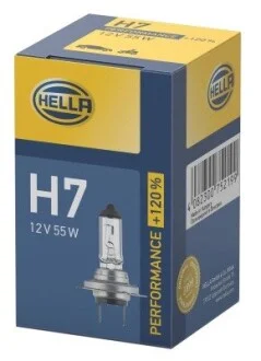 Автолампа Behr Performance +120% H7 PX26d 55 W прозрачная HELLA 8GH223498031