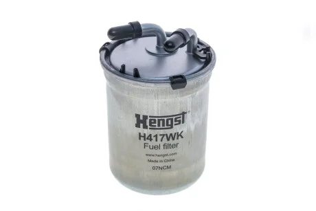Фільтр паливний Seat Ibiza 1.2TDI, 2.0TDI Skoda Fabia, Roomster 1.2TD VW Polo 1.2TDI 10/09- HENGST FILTER H417WK