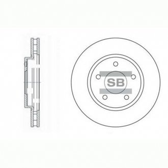Диск тормозной MITSUBISHI LANCER Saloon(CYZA)-1.5,1.6,1.8,2.0 передн. Hi-Q (SANGSIN) SD4315