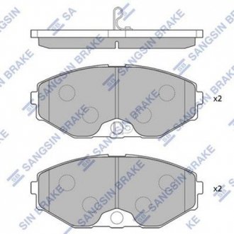 Комплект тормозных колодок с 4 шт. дисков Hi-Q (SANGSIN) SP1600 (фото 1)