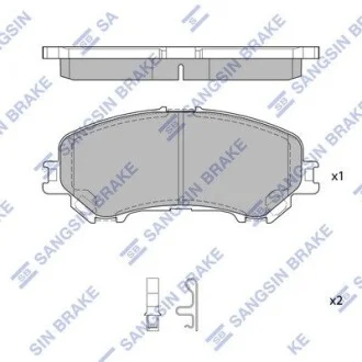 Комплект тормозных колодок с 4 шт. дисков Hi-Q (SANGSIN) SP1715