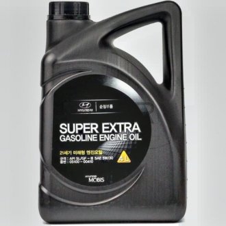 Масло моторное Super Extra Gasoline 4L (вид Полусинтетическое API -SL) Hyundai/Kia/Mobis 0510000410