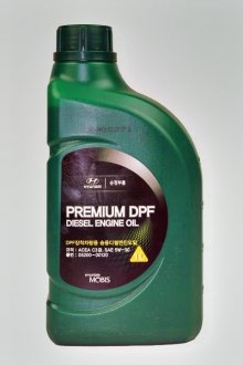 Масло моторное Premium DPF Diesel 1L (вид Синтетика ACEA C3) Hyundai/Kia/Mobis 0520000120 (фото 1)