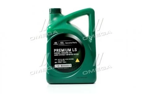 Масло моторное Prem LS Diesel 5W30 CH-4 (6L) (вид Полусинтетика ACEA B3|A3 / API CH-4) Hyundai/Kia/Mobis 0520000611