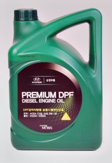 Масло моторное Premium DPF Diesel 6L (вид Синтетика ACEA C3) Hyundai/Kia/Mobis 0520000620