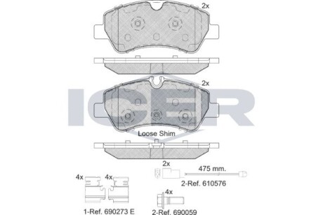 Гальмівні колодки ICER 142116-203