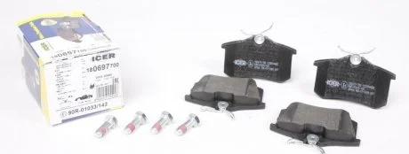 Колодки тормозные ICER 180697-700