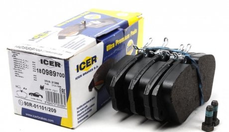 Комплект гальмівних колодок (дискових) ICER 180989-700 (фото 1)