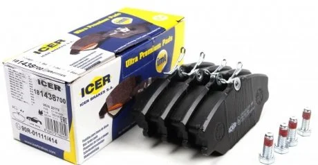 Колодки тормозные ICER 181438-700