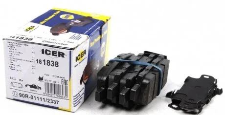 Колодки тормозные ICER 181838