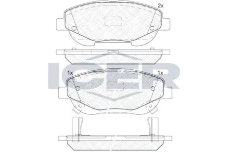 Колодки тормозные ICER 182022