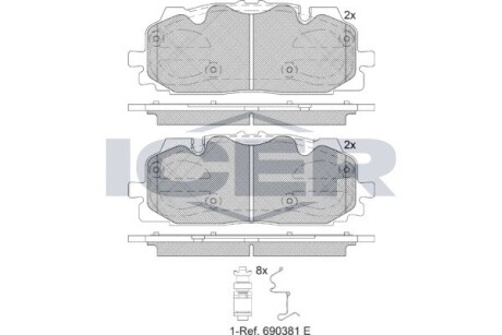 Колодки тормозные ICER 182254