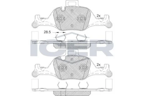 Гальмівні колодки ICER 182291