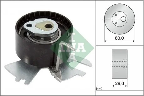 Ролик натягувача ременя ГРМ Ford / PSA 2.0 Hdi / 2.0Tdci 09- INA 531 0839 10