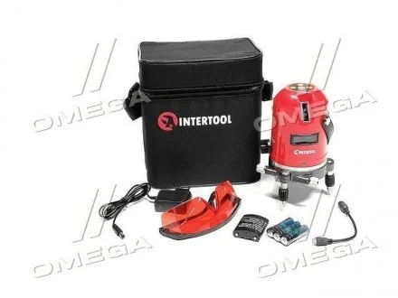 Уровень лазерный 2 лазерные головки. Intertool MT-3009