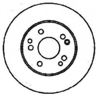 Гальмівний диск передній MERCEDES-BENZ W201 / W124 Jurid 561331JC (фото 1)