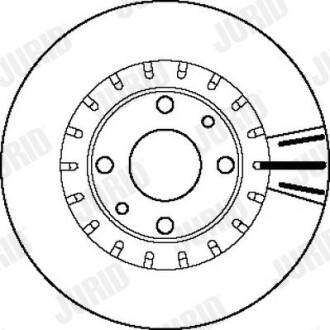 Диск гальмівний ВАЗ 2110-2112 передн. вент. (2 шт.) Jurid 562121J