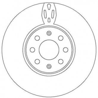 Тормозной диск передний Fiat Doblo / Punto / Opel Corsa Jurid 562297JC (фото 1)