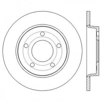 Гальмівний диск задній Mazda 3, 5 (2003->) Jurid 562560JC (фото 1)