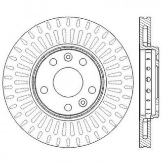 Гальмівний диск передній RENAULT FLUENCE/GRAND SCÉNIC/LAGUNA/LATITUDE/MEGANE Jurid 562595JC (фото 1)