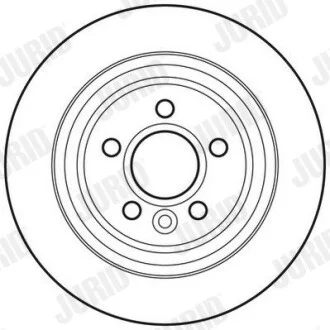 Тормозной диск задний VOLVO S60/S80/XC70 Jurid 562741JC