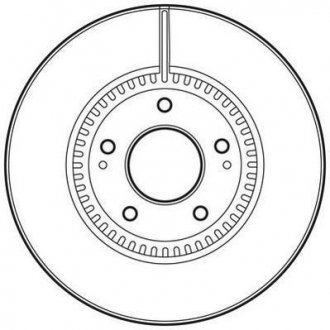 Гальмівний диск передній HYUNDAI SONATA/TUCSON/i40/ix35 KIA CARENS/OPTIMA/SPORTAGE Jurid 562755JC (фото 1)