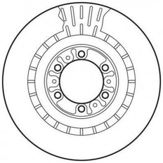 Гальмівний диск передній MITSUBISHI L200/PAJERO Jurid 562798JC (фото 1)
