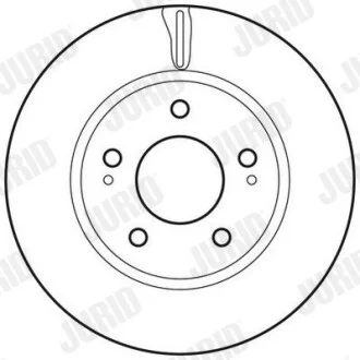 Гальмівний диск передній DODGE CALIBER MITSUBISHI GALANT/LANCER/SPACE WAGON Jurid 562820JC