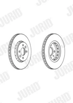 Гальмівний диск передній Renault Captur I, Clio V, Dokker, Kangoo, Lodgy, Megane I, II, Scenic I, Tw Jurid 562959JC