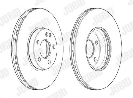 Гальмівний диск передній Mercedes A-Class (W176), B-Class (W246, W242), CLA (C117) Jurid 562989JC1