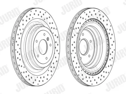 Гальмівний диск задній Mercedes M-Class (W166) ML Jurid 563017JC
