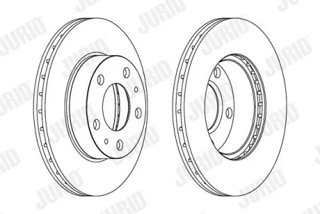 Тормозной диск передний CITROËN JUMPER FIAT DUCATO PEUGEOT BOXER Jurid 563021J