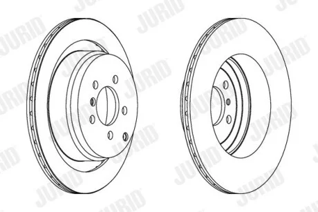 Тормозной диск задний LAND ROVER RANGE ROVER Jurid 563023JC1