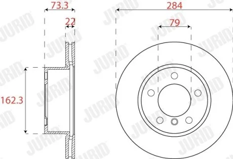 Гальмівний диск Jurid 563322JC