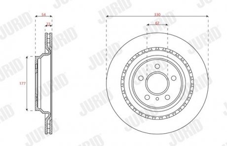 Гальмівний диск задній Mercedes GLE (W166, C292), M-Class (W166) Jurid 563348JC