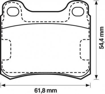 Тормозные колодки задние MERCEDES-BENZ 124/190/C/E Jurid 571344J (фото 1)