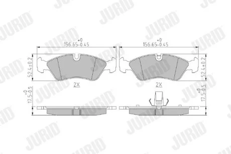 Гальмівні колодки Jurid 571391J