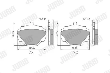 Гальмівні колодки Jurid 571803J