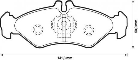 Гальмівні колодки задні MERCEDES-BENZ SPRINTER VW LT Jurid 571846J (фото 1)