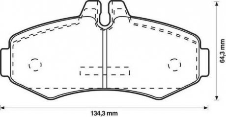 Тормозне колодки передние Mercedes Sprinter 904 /Vito 638 Jurid 571946J (фото 1)