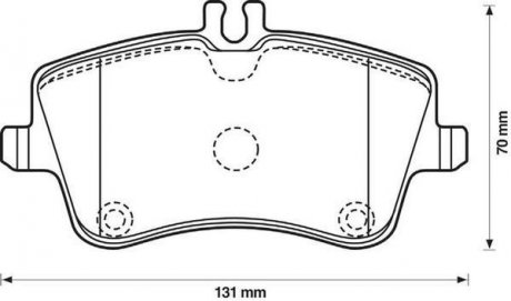 Тормозне колодки передние Mercedes C-CLASS/ CLC-CLASS/ CLK/ SLK Jurid 571986J (фото 1)