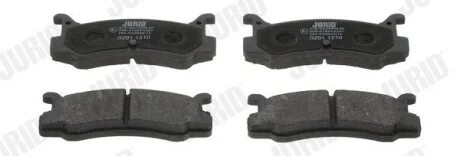 Гальмівні колодки задні DAIHATSU CHARADE, GRAN MOVE/ MAZDA 323, MX-3/ MERCURY CAPRI Jurid 572162J